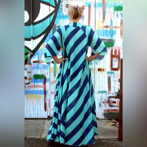 Honey of California striped festival maxi dress